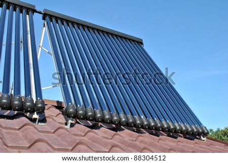 Solar system - heat pipes on the roof