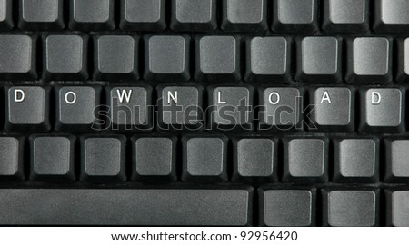 DOWNLOAD concept on computer keyboard