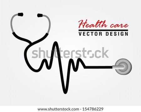 Health Care Over White Background Vector Illustration