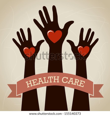 health care design over beige background vector illustration