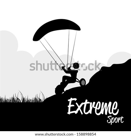 extreme sport over white  background vector illustration