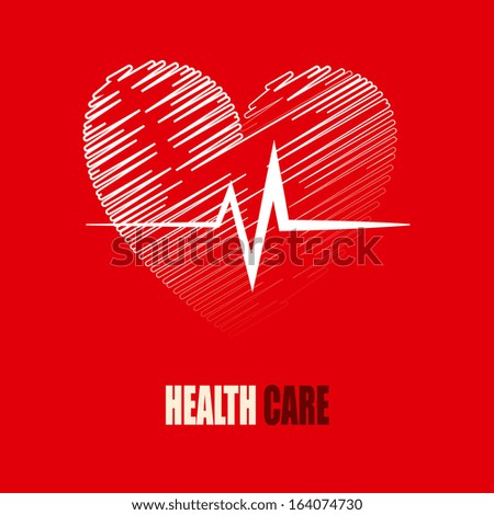health care design over red background vector illustration