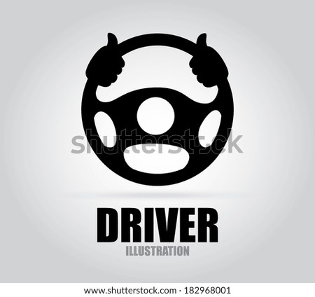 Driver Design Over Gray Background, Vector Illustration - 182968001