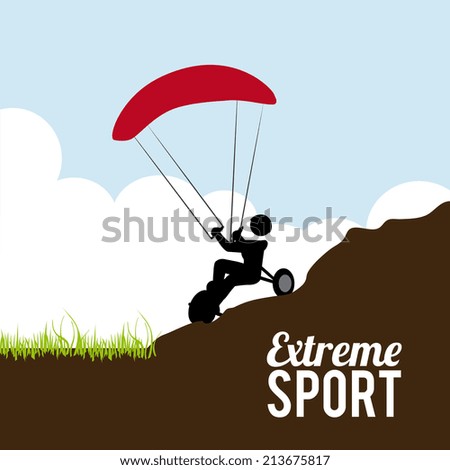 Extreme sport design over landscape background,vector illustration