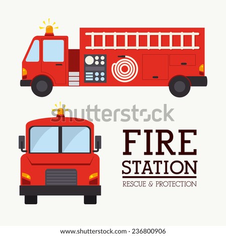 Firefighter design over white background, vector illustration.