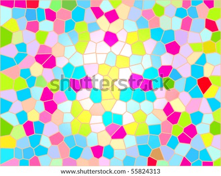 Stained glass. Purple, blue,green, yellow and  white abstract background. Colors illustration