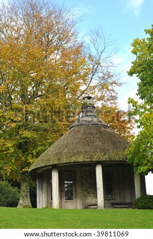 Thatched garden shelter