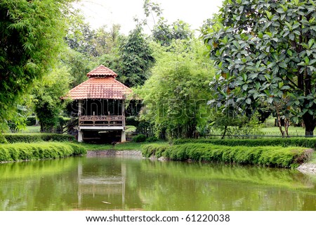 Still Pond And A Gazebo Stock Photo 61220038 : Shutterstock