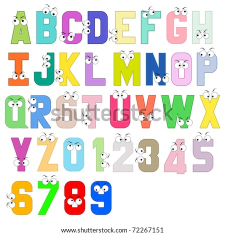 stock photo : colorful alphabets block letter