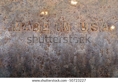 Made in USA, rusty background