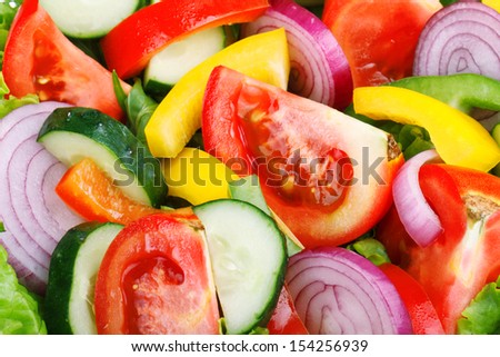 Fresh Vegetable salad. Useful vitamin food.