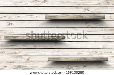Wood Shelf On Wood Background