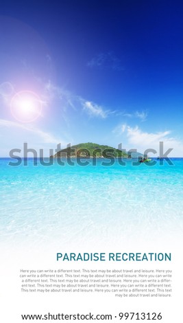 Beach with blue water and clean sand