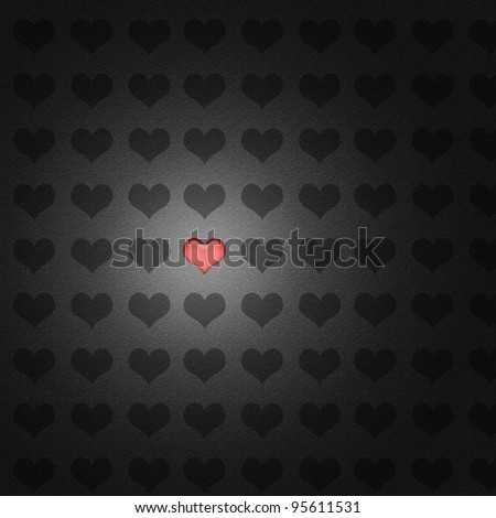 Heart - Abstract black digital wallpaper with high detail