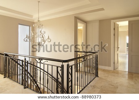 Main spiral staircase in a modern house