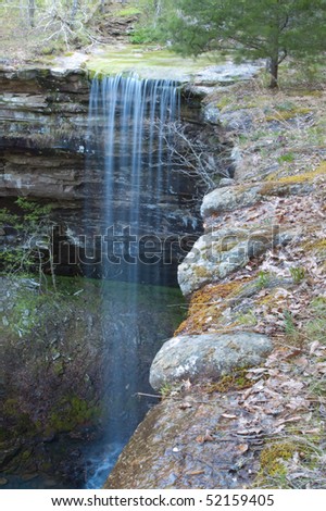 A picture of Bowers Hallow Falls deep in the Ozark National Forest. Picture was taken near Boxley, AR on April 13, 2010.
