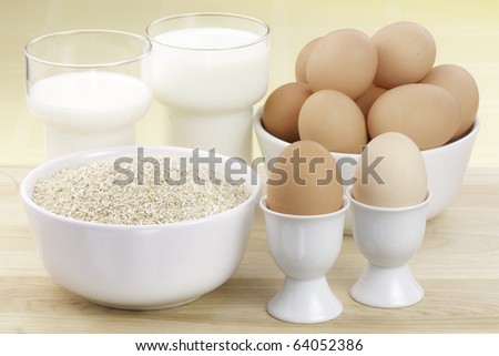 eggs milk oats as ingredients or breakfast