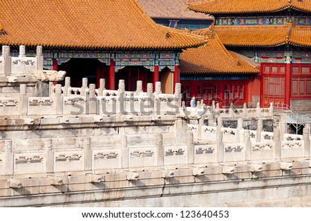 A single persons takes in the scale of the Forbidden City.