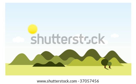 Sunny Landscape Background