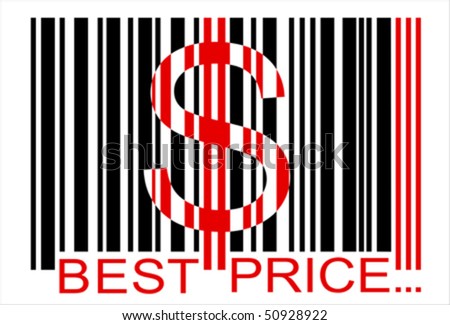 stock vector : euro barcode, best price, isolated over white background and 