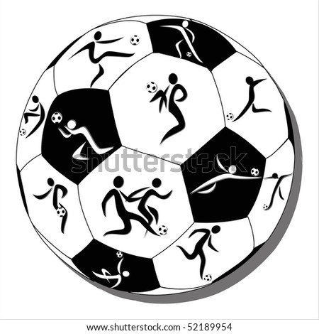 football ball. silhouette football ball,