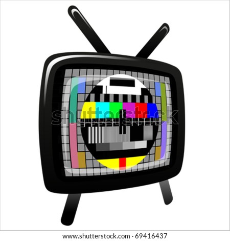 Television Tests on Tv   Color Test Pattern   Test Card  Vector   69416437   Shutterstock