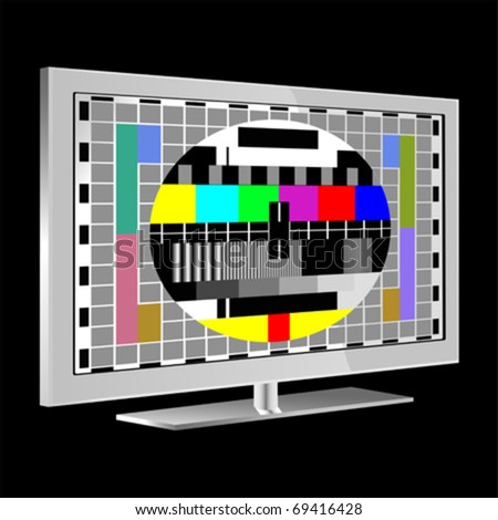 Television Tests on Tv   Color Test Pattern   Test Card  Vector   69416428   Shutterstock