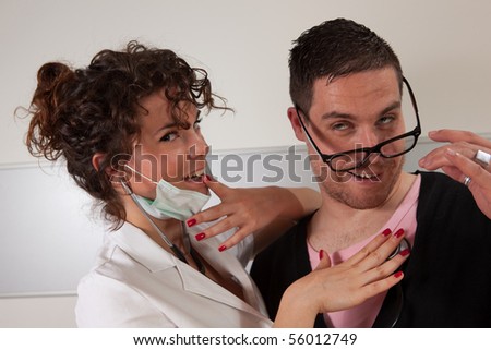 Sexy doc seducing her patient