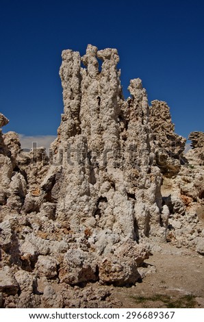 Nature sculpture group on Mono Lake Nature Park in California, USA