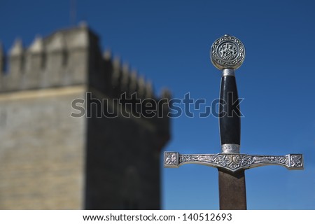King Arthur\'s Excalibur Embedded In The Stone