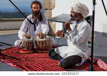 MARVAO, PORTUGAL - OCTOBER 5:  Arabic music band during the Almossassa Culture Festival of Marvao, on October 5, 2014 in Marvao, Portugal