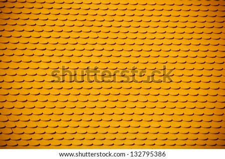 yellow clay roof tile background
