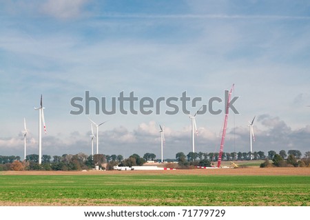 built wind power stations