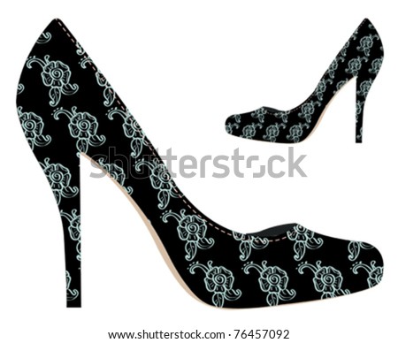 Cute Black Shoes on Cute Elements Design Vector Illustration Of Orchids Find Similar