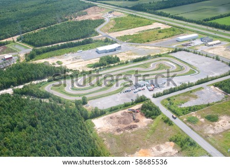 Racing track view from 1000 feet