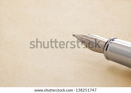 ink pen and parchment background