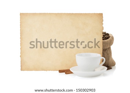 cup of coffee isolated on white background