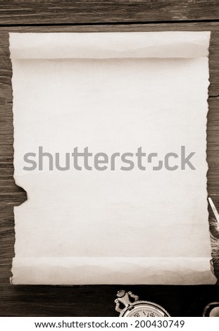 aged paper isolated on white
