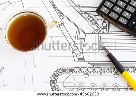 Excavator Drawing