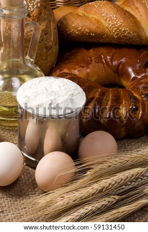vertical image of bread and oil