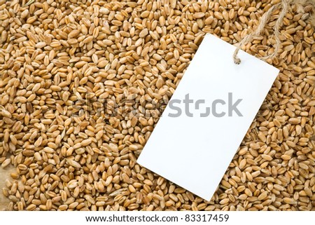 wheat grain and tag price