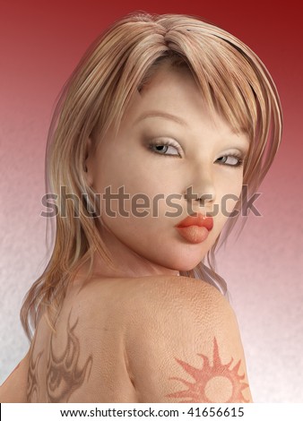 Sexy Tattooed Babe