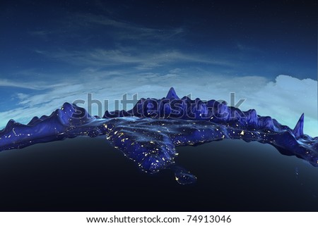 map of himalayas. stock photo : Himalayas real