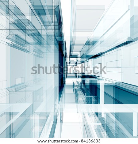 Concept interior. Abstract architecture background