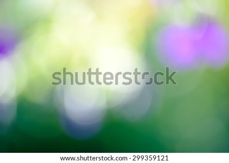 Green and flowers blurred background sunlight