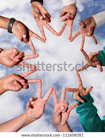 peace circle of hands