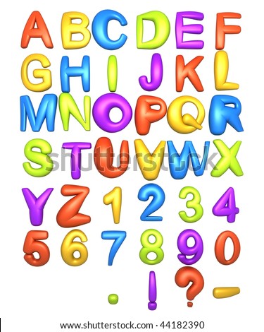 Big Fat Color Alphabet Stock Photo 44182390 : Shutterstock