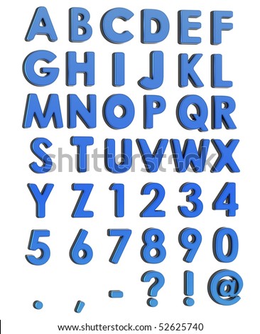 blue alphabet