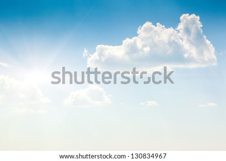 White Fluffy Clouds In The Blue Sky