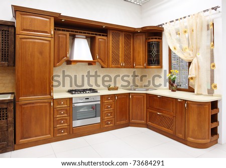 The new kitchen room, modern design